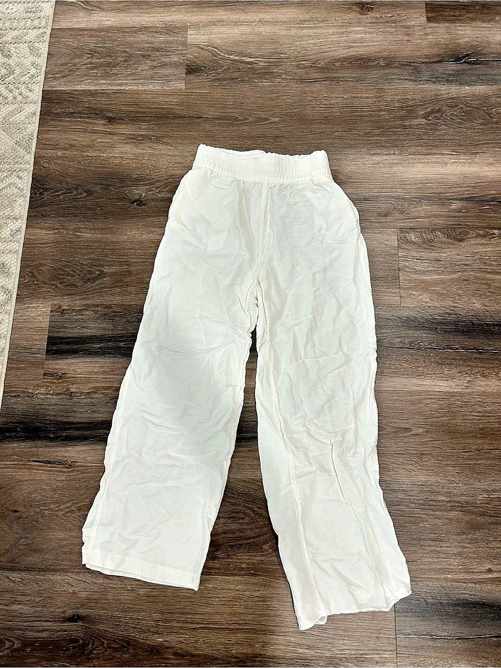 H&M Wide-Leg Linen-Blend Pants